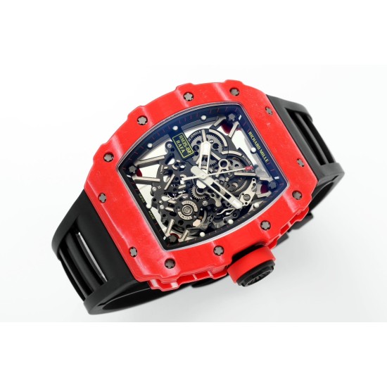 Richard Mille-RM35-02 45mm Skeleton Dial With Black Rubber Strap ZF Clone RMUL2