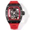 Richard Mille-RM055 43mm Black Cer/RU Skeleton Red Rehaut on Red Strap RMF RMUL2 Super Clone