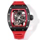 Richard Mille-RM055 43mm Black Cer/RU Skeleton Red Rehaut on Red Strap RMF RMUL2 Super Clone