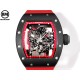 Richard Mille-RM055 43mm Black Cer/RU Skeleton Red Rehaut on Red Strap RMF RMUL2 Super Clone
