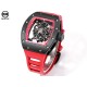 Richard Mille-RM055 43mm Black Cer/RU Skeleton Red Rehaut on Red Strap RMF RMUL2 Super Clone