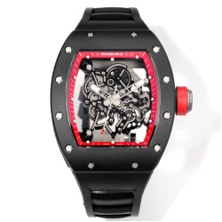 Richard Mille-RM055 43mm Black Cer/RU Red Skeleton Dial RMF RMUL2 Super Clone