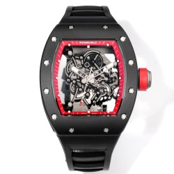 Richard Mille-RM055 43mm Black Cer/RU Red Skeleton Dial RMF RMUL2 Super Clone
