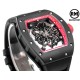 Richard Mille-RM055 43mm Black Cer/RU Red Skeleton Dial RMF RMUL2 Super Clone