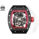 Richard Mille-RM055 43mm Black Cer/RU Red Skeleton Dial RMF RMUL2 Super Clone