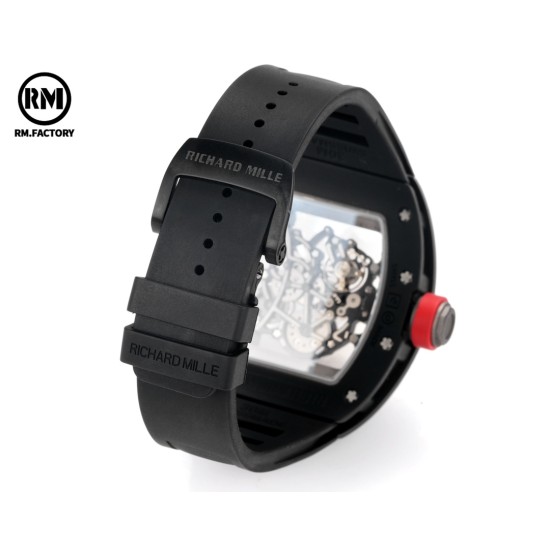 Richard Mille-RM055 43mm Black Cer/RU Red Skeleton Dial RMF RMUL2 Super Clone