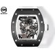 Richard Mille-RM055 43mm Black Cer/RU Skeleton White Rehaut on White Strap RMF RMUL2 Super Clone