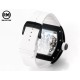 Richard Mille-RM055 43mm Black Cer/RU Skeleton White Rehaut on White Strap RMF RMUL2 Super Clone