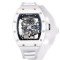 Richard Mille-RM055 43mm White Cer/RU Skeleton Black Rehaut on White Strap RMF RMUL2 Super Clone