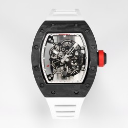Richard Mille RM055 NTPT/RU 43mm White Rehaut on White Rubber Strap BBR V4 RMUL2 Super Clone