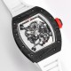 Richard Mille RM055 NTPT/RU 43mm White Rehaut on White Rubber Strap BBR V4 RMUL2 Super Clone