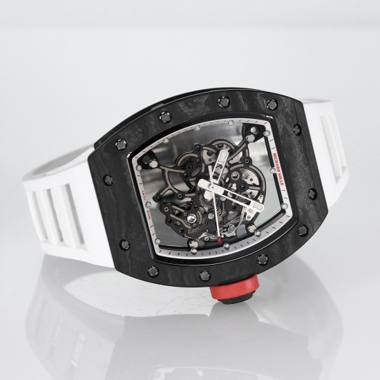 Richard Mille RM055 NTPT/RU 43mm White Rehaut on White Rubber Strap BBR V4 RMUL2 Super Clone