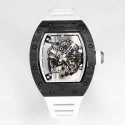 Richard Mille RM055 NTPT/RU 43mm White Rehaut on White Rubber Strap BBR V4 RMUL2 Super Clone