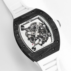 Richard Mille RM055 NTPT/RU 43mm White Rehaut on White Rubber Strap BBR V4 RMUL2 Super Clone