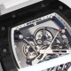 Richard Mille RM055 NTPT/RU 43mm White Rehaut on White Rubber Strap BBR V4 RMUL2 Super Clone