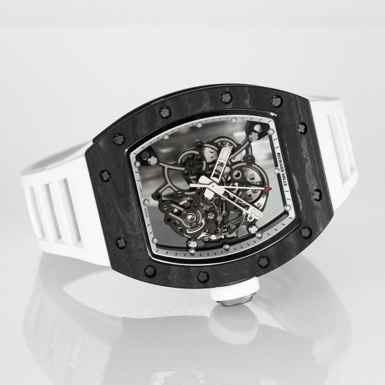 Richard Mille RM055 NTPT/RU 43mm White Rehaut on White Rubber Strap BBR V4 RMUL2 Super Clone