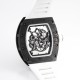 Richard Mille RM055 NTPT/RU 43mm White Rehaut on White Rubber Strap BBR V4 RMUL2 Super Clone