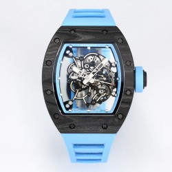 Richard Mille RM055 NTPT/RU 43mm Blue Rehaut on Blue Rubber Strap BBR V4 RMUL2 Super Clone