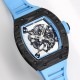 Richard Mille RM055 NTPT/RU 43mm Blue Rehaut on Blue Rubber Strap BBR V4 RMUL2 Super Clone