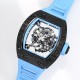 Richard Mille RM055 NTPT/RU 43mm Blue Rehaut on Blue Rubber Strap BBR V4 RMUL2 Super Clone