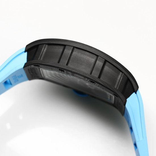 Richard Mille RM055 NTPT/RU 43mm Blue Rehaut on Blue Rubber Strap BBR V4 RMUL2 Super Clone