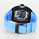 Richard Mille RM055 NTPT/RU 43mm Blue Rehaut on Blue Rubber Strap BBR V4 RMUL2 Super Clone
