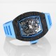 Richard Mille RM055 NTPT/RU 43mm Blue Rehaut on Blue Rubber Strap BBR V4 RMUL2 Super Clone
