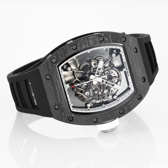 Richard Mille RM055 NTPT/RU 43mm White Rehaut on Black Rubber Strap BBR V4 RMUL2 Super Clone