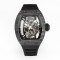 Richard Mille RM055 NTPT/RU 43mm Black Rehaut on Black Rubber Strap BBR V4 RMUL2 Super Clone