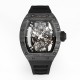 Richard Mille RM055 NTPT/RU 43mm Black Rehaut on Black Rubber Strap BBR V4 RMUL2 Super Clone