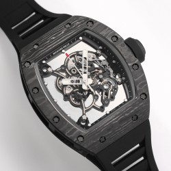 Richard Mille RM055 NTPT/RU 43mm Black Rehaut on Black Rubber Strap BBR V4 RMUL2 Super Clone