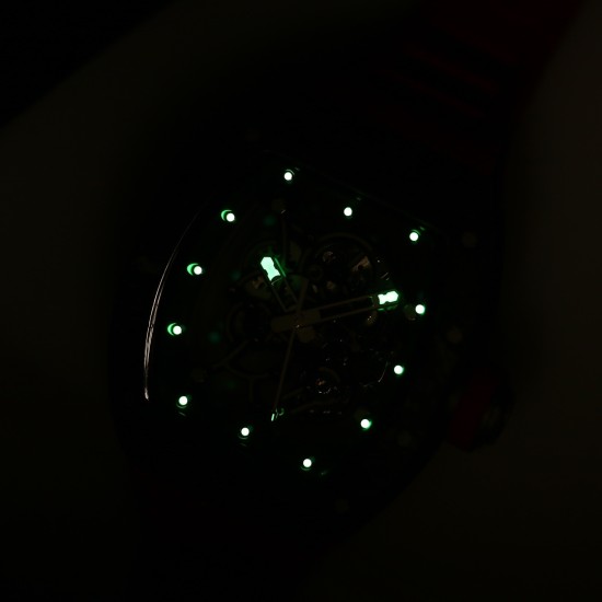 Richard Mille RM055 NTPT/RU 43mm Black Rehaut on Black Rubber Strap BBR V4 RMUL2 Super Clone