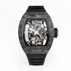 Richard Mille RM055 NTPT/RU 43mm Black Rehaut on Black Rubber Strap BBR V4 RMUL2 Super Clone