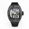 Richard Mille RM055 NTPT/RU 43mm Black Rehaut on Black Rubber Strap BBR V4 RMUL2 Super Clone