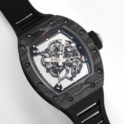 Richard Mille RM055 NTPT/RU 43mm Black Rehaut on Black Rubber Strap BBR V4 RMUL2 Super Clone