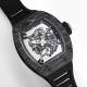 Richard Mille RM055 NTPT/RU 43mm Black Rehaut on Black Rubber Strap BBR V4 RMUL2 Super Clone