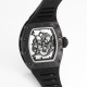 Richard Mille RM055 NTPT/RU 43mm Black Rehaut on Black Rubber Strap BBR V4 RMUL2 Super Clone