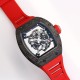 Richard Mille RM055 NTPT/RU 43mm Black Rehaut on Red Rubber Strap BBR V4 RMUL2 Super Clone