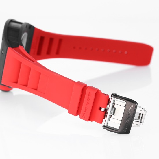Richard Mille RM055 NTPT/RU 43mm Black Rehaut on Red Rubber Strap BBR V4 RMUL2 Super Clone