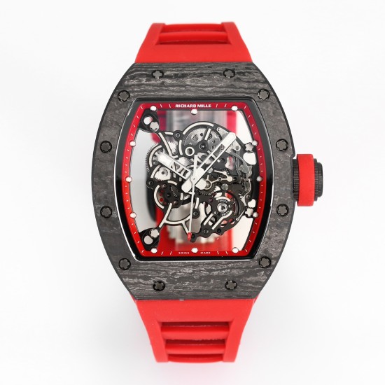 Richard Mille RM055 NTPT/RU 43mm Red Rehaut on Red Rubber Strap BBR V4 RMUL2 Super Clone