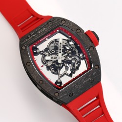 Richard Mille RM055 NTPT/RU 43mm Red Rehaut on Red Rubber Strap BBR V4 RMUL2 Super Clone
