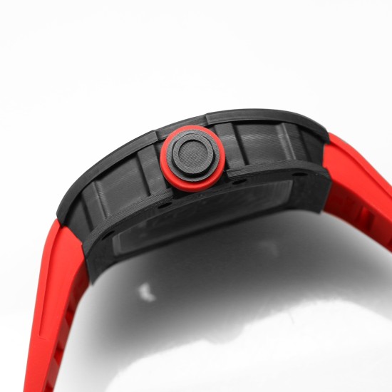 Richard Mille RM055 NTPT/RU 43mm Red Rehaut on Red Rubber Strap BBR V4 RMUL2 Super Clone