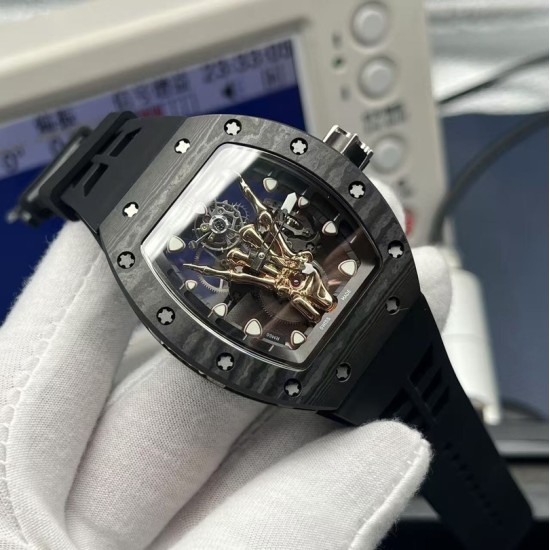 Richard Mille 43mm RM66 devil’s horn Carbon/TI/RU Skeleton Dial YSF Tourb