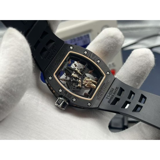 Richard Mille 43mm RM66 devil’s horn Carbon/TI/RU Skeleton Dial YSF Tourb