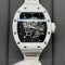 Richard Mille-RM055 43mm White Cer/RU Skeleton Dial BBR RMUL2 Super Clone