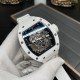 Richard Mille-RM055 43mm White Cer/RU Skeleton Dial BBR RMUL2 Super Clone