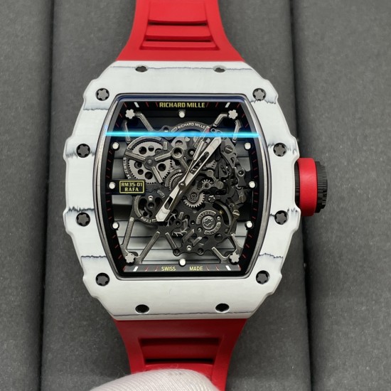 Richard Mille - RM035-01 Rafael Nadal 43mm White NTPT/RU Blk/Blk BBR  RMUL3