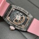 Richard Mille-RM07-01 32mm Ladies Candy Black Carbon / Rose Gold Case Skeleton Dial Automaic