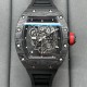 Richard Mille RM055 NTPT/RU 43mm Black Rehaut on Black Rubber Strap BBR V4 RMUL2 Super Clone