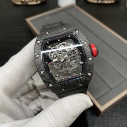 Richard Mille RM055 NTPT/RU 43mm Black Rehaut on Black Rubber Strap BBR V4 RMUL2 Super Clone